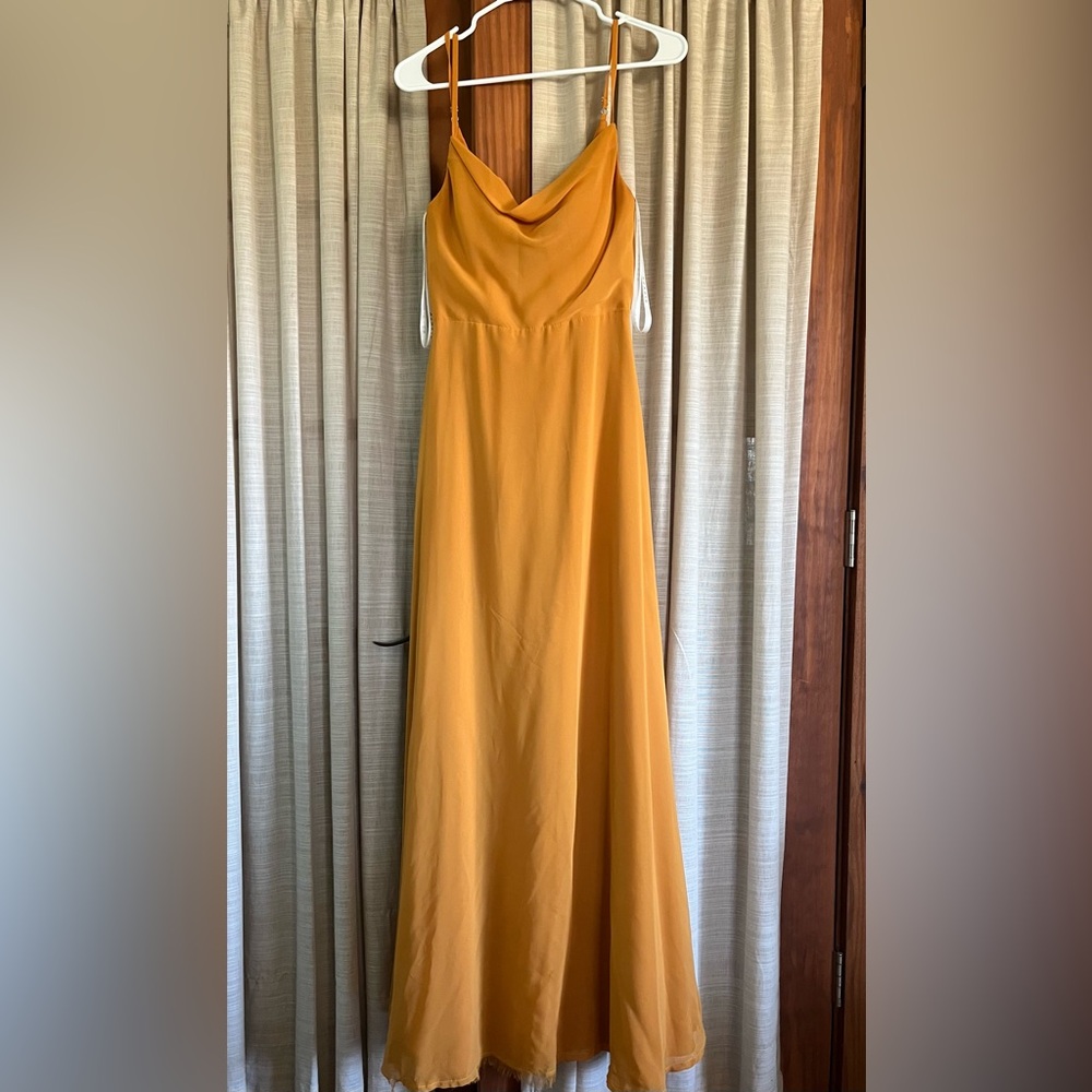 Azazie Mustard Bridesmaid Dress